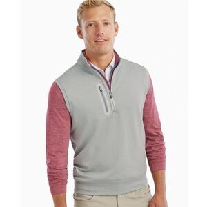 Johnnie-O Men's Denny Prep-Formance Quarter-Zip Vest Pullover Large Golf Casual